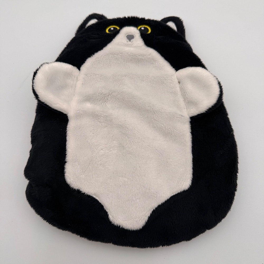 SuzziPad Tuxedo Cat Microwaveable Heating Pad Cold Pack Minky Plush Black White